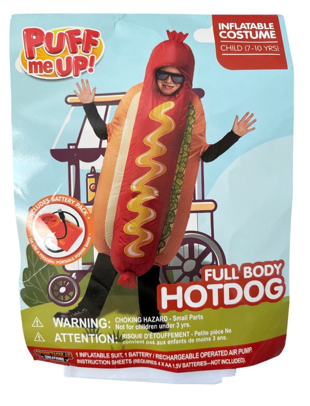 Spooktacular Creations Kids Inflatable Full Body Hotdog Costume Child 7-10 yrs